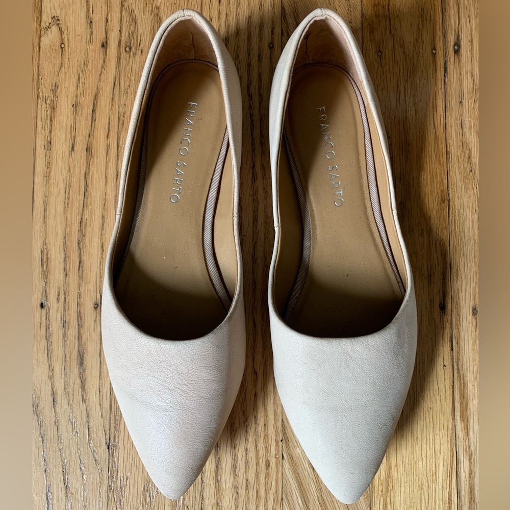 Franco Sarto Leather Pointed Flats